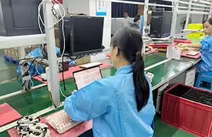 Zhuhai Hengcang keyboard production—commercial keyboard keycap semi-assembly (aligning with switch posts)