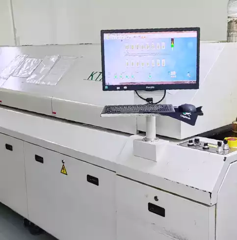Zhuhai Hengcang SMT reflow oven—soldering SMD components on commercial keyboard circuit boards (lead-free process, ROHS compliant)