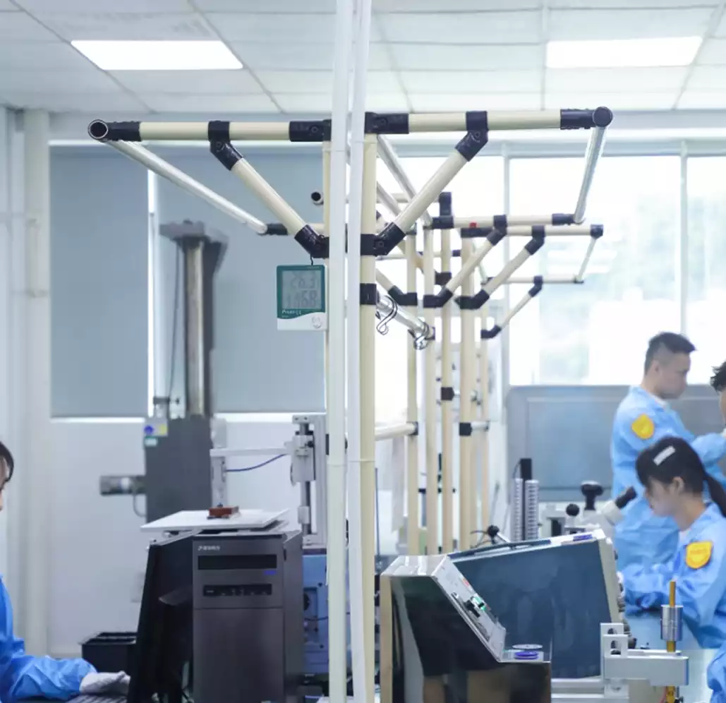 Zhuhai Hengcang keyboard production/inspection link (raw material control/process monitoring, ROHS/PAH compliant)