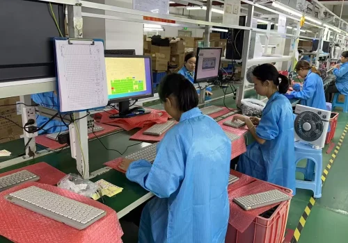 Keyboard Assembly Workshop20-HengCang-Tech-worked-brand